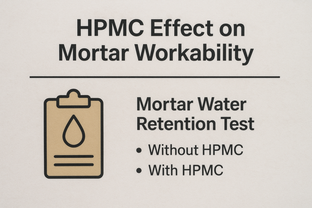 Mortar water retention test HPMC effect on mortar workability