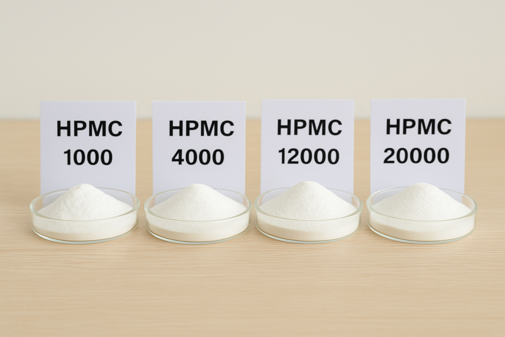 Diferentes grados de HPMC