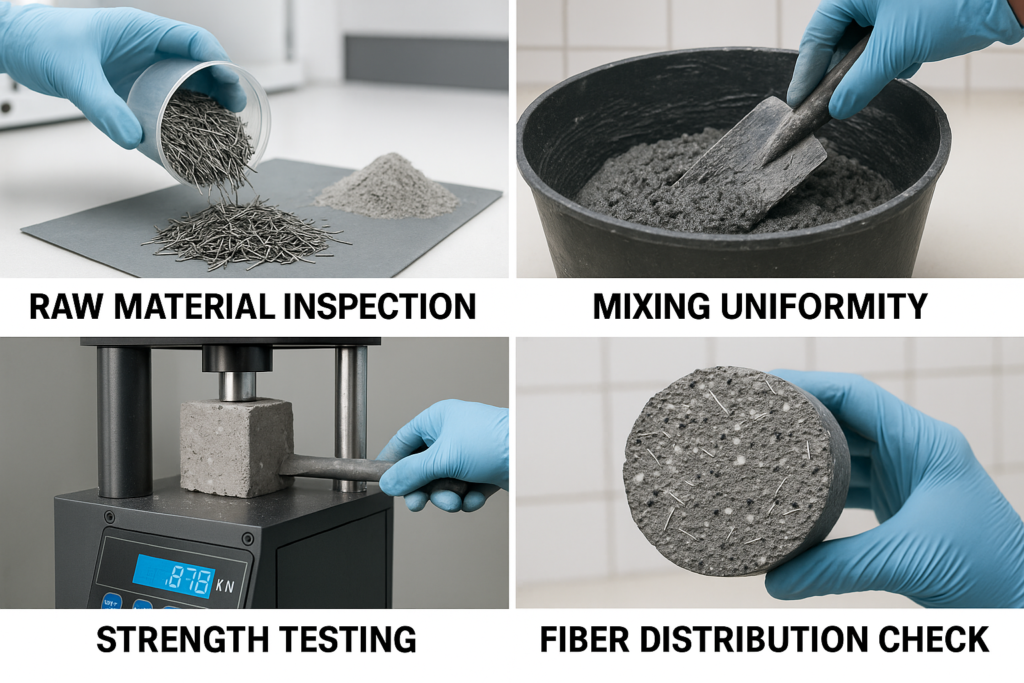 alt with fiber reinforced concrete quality control