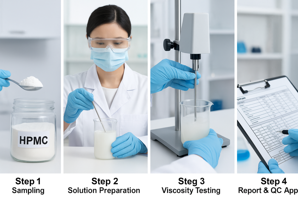 Quality testing of HPMC binder samples HPMC quality testing lab