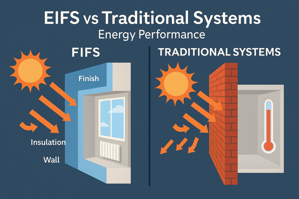 EIFS vs Traditional Systems Energy Performance EIFS energy efficiency comparison