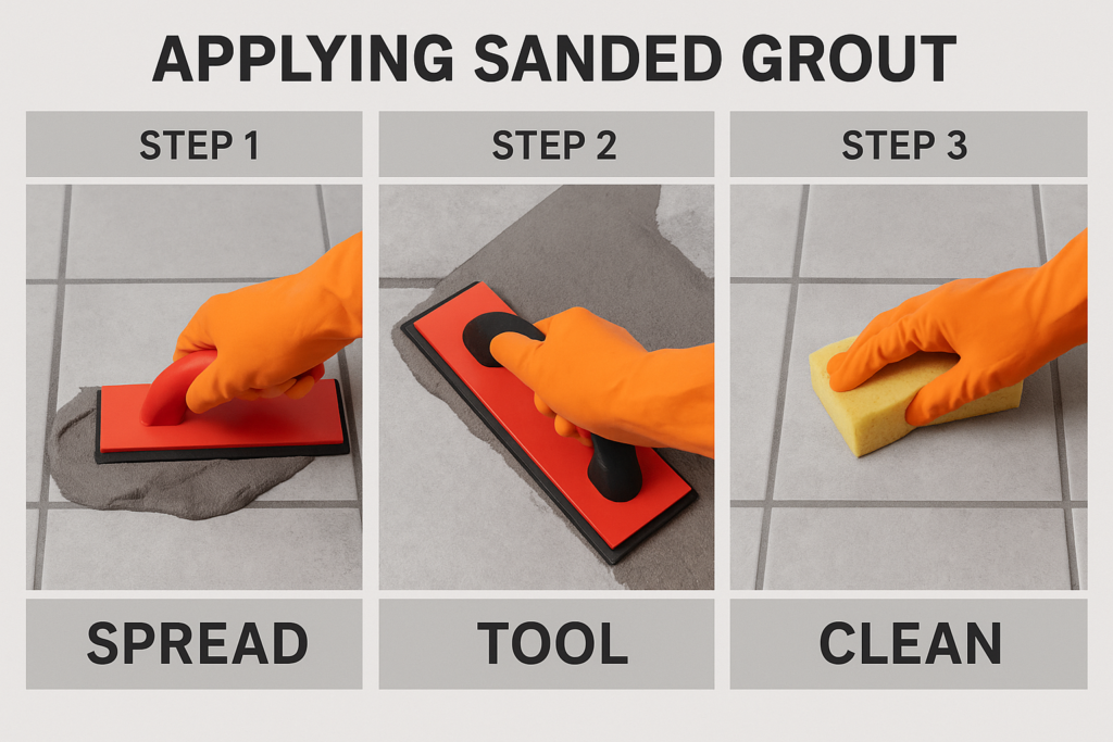 alt proper sanded grout application