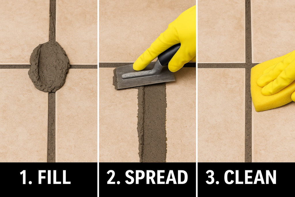 alt Large tile gap filling technique