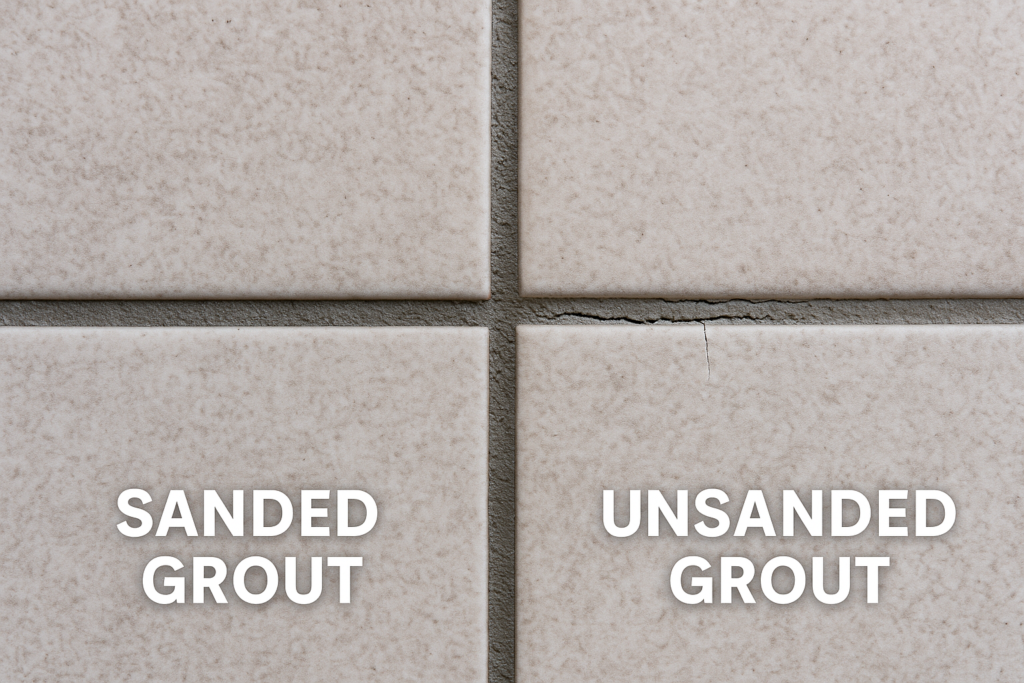 alt unsanded grout cracking example