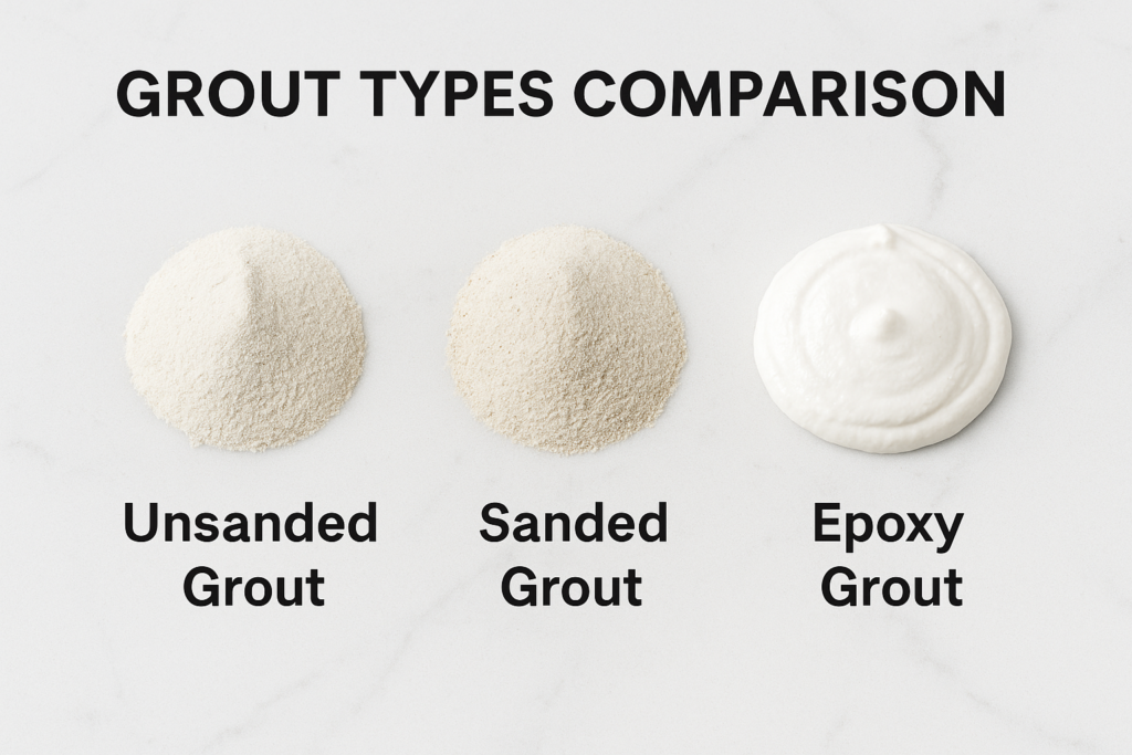 Different types of grout for bathroom applications grout types comparison