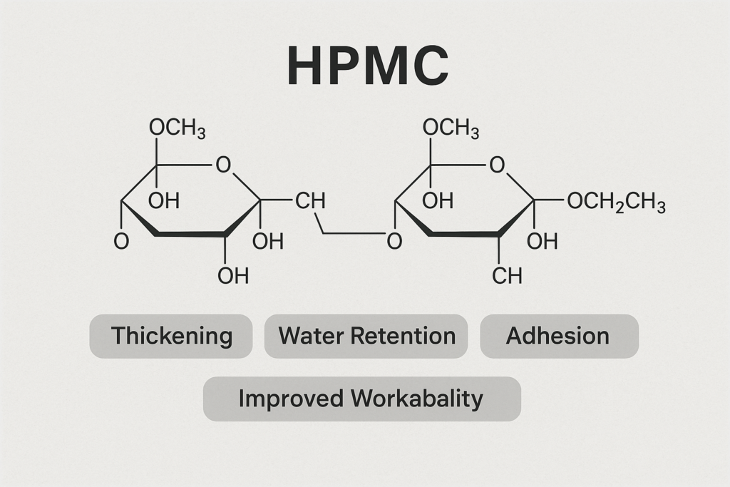 Molecular structure and function of HPMC in adhesives HPMC polymer structure