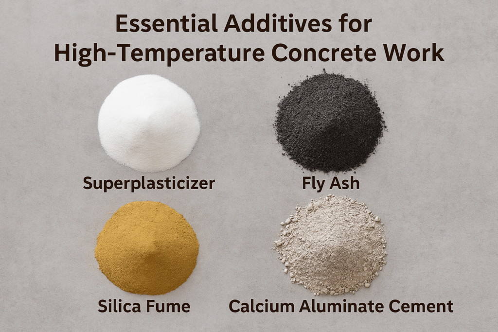 Essential additives for high-temperature concrete work concrete additives for high temperature