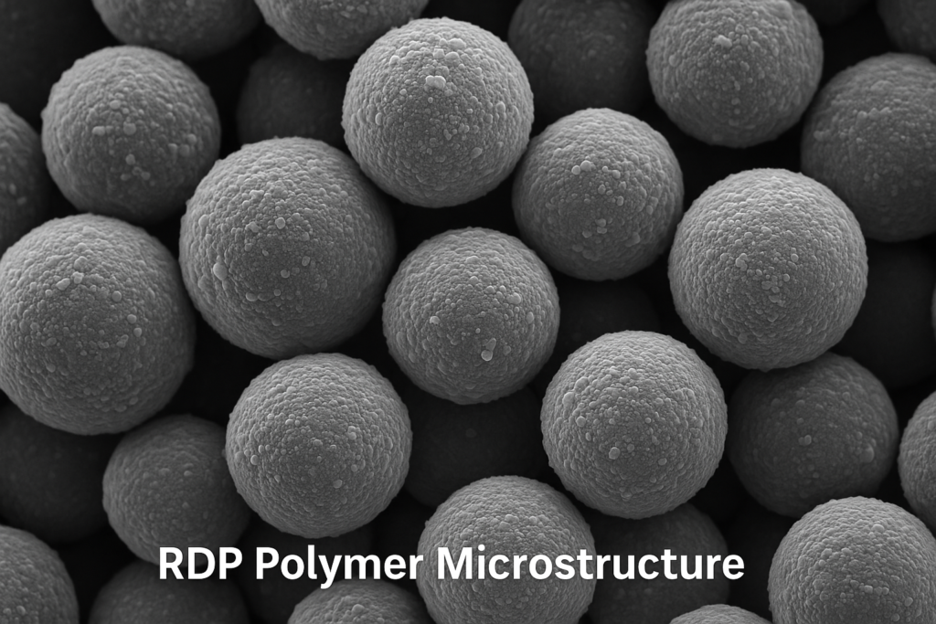 Microscopic view of RDP polymer particles