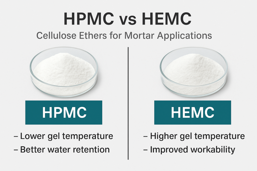 HPMC and HEMC cellulose ether comparison HPMC and HEMC cellulose ethers for mortar applications