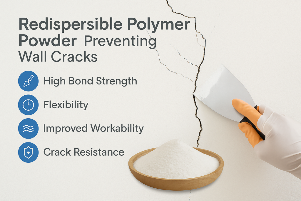 Redispersible polymer powder application Redispersible polymer powder preventing wall cracks