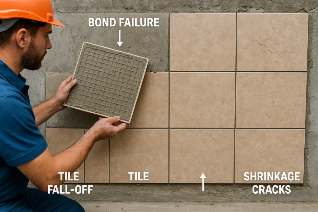 Tile adhesive application issues