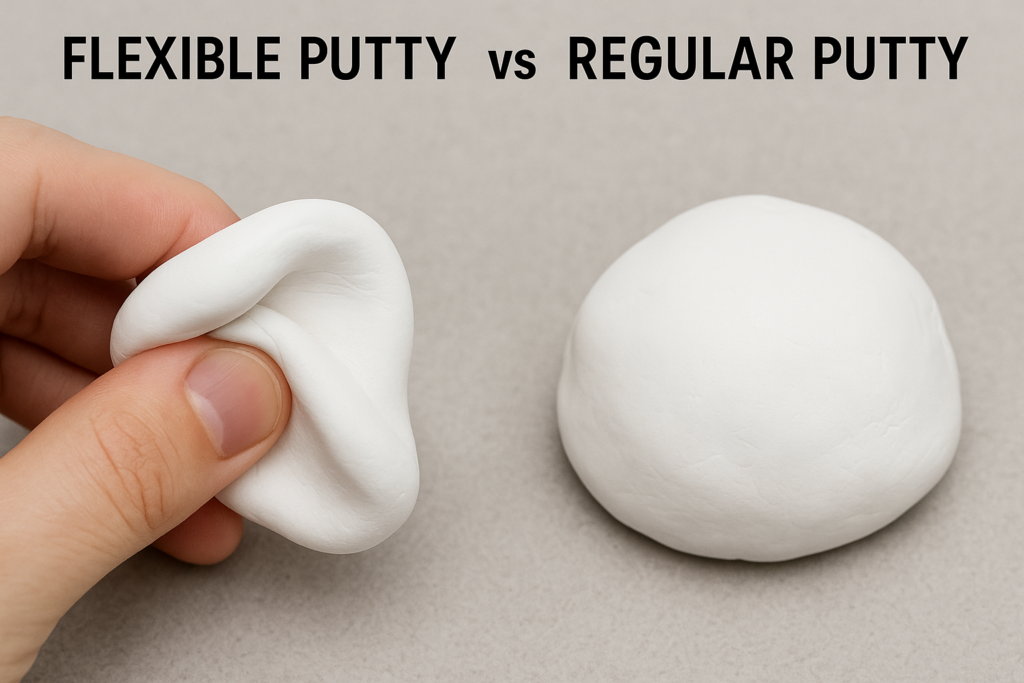 Comparison of flexible and regular putty