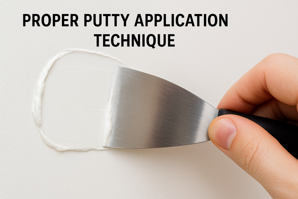 Proper putty application technique