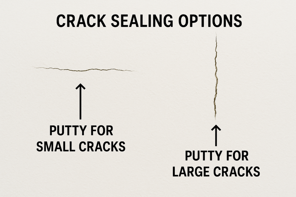 Types of putty for different cracks