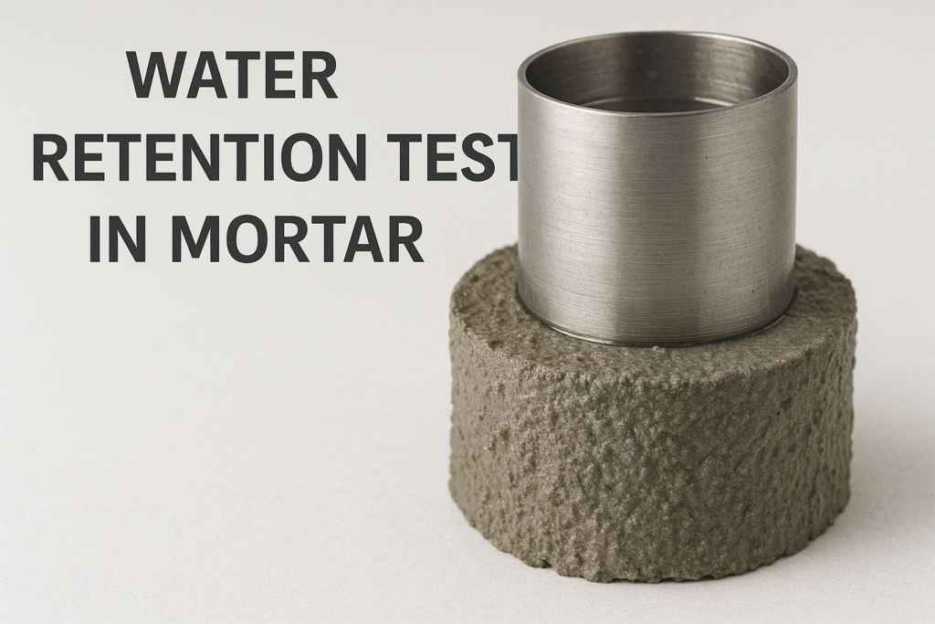 Water retention measurement of mortar Water retention test in mortar