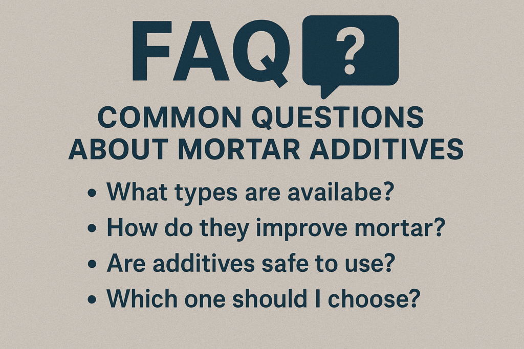 FAQ about mortar additives guide