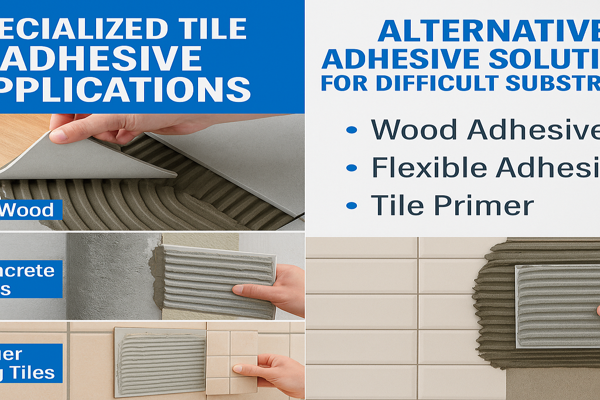 Specialized tile adhesive applications