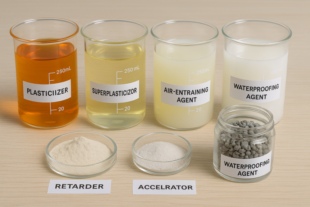 concrete additives variety