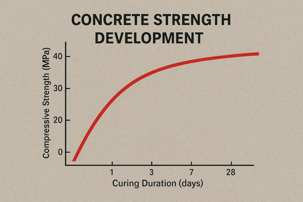 concrete strength development curve