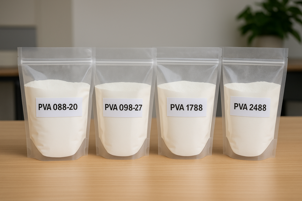 Various grades of PVA powder PVA powder product range