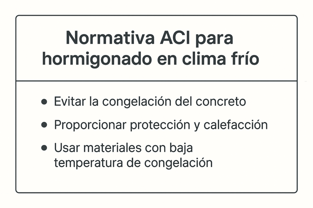 Normativa ACI para hormigonado en clima frío