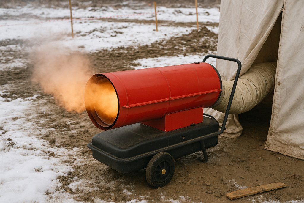 Equipos de calefacción para concreto en obra invernal