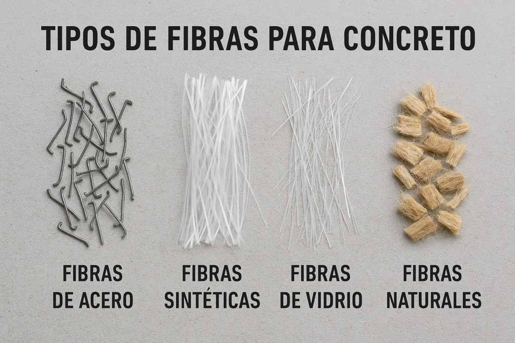 Tipos de fibras para concreto