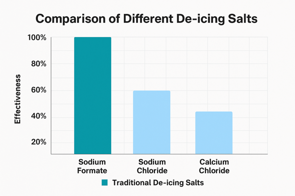 Comparison of different de-icing salts