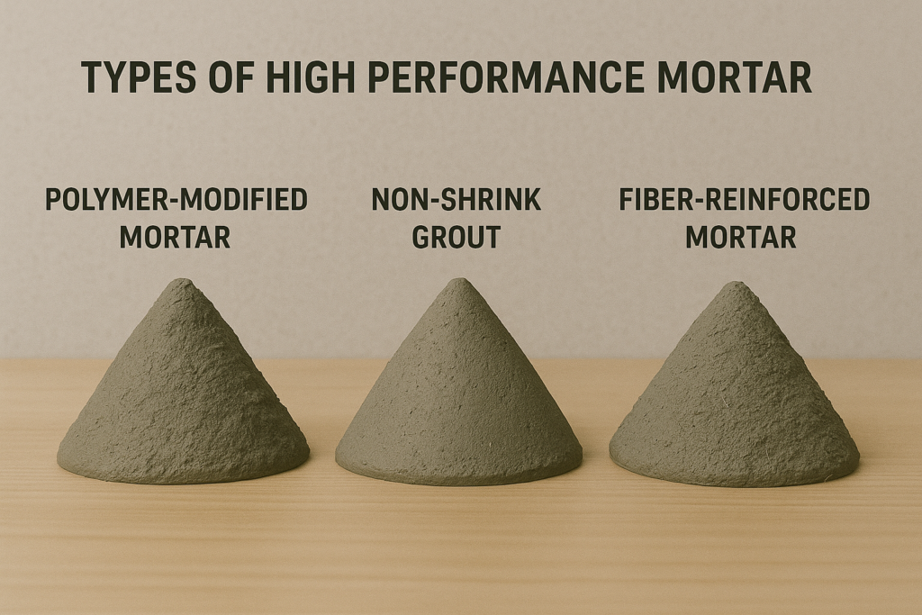 alt types of high performance mortar