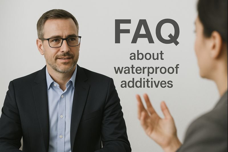 Expert answering questions about waterproof additives FAQ about waterproof additives