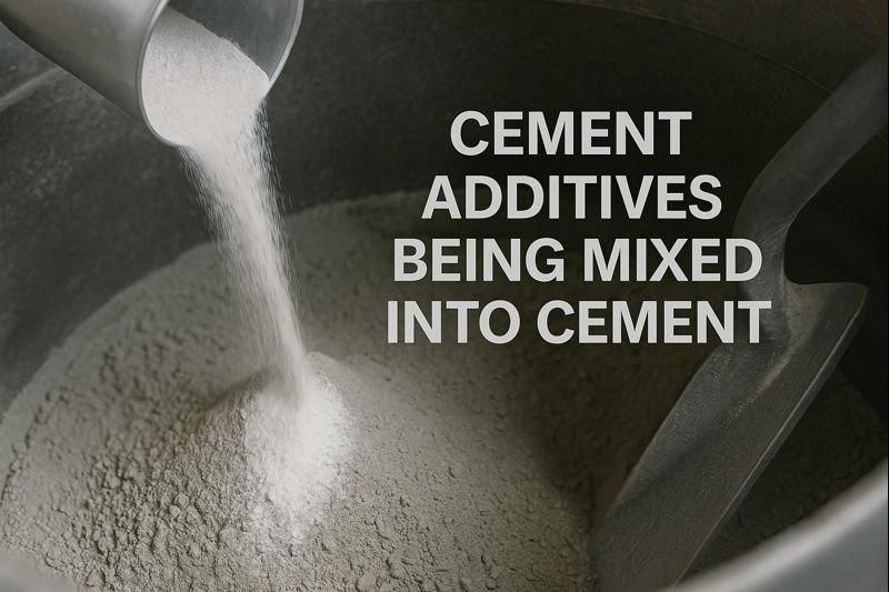 cement additives being mixed into cement