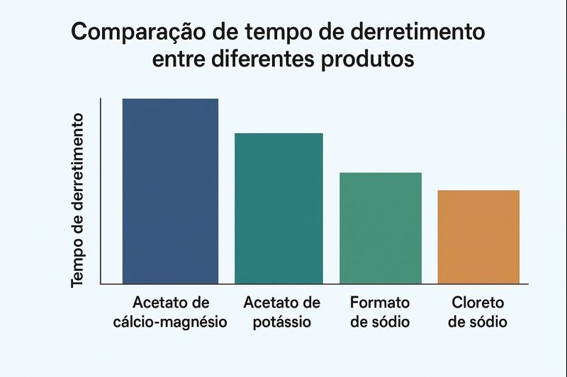 Comparação de tempo de derretimento entre diferentes produtos