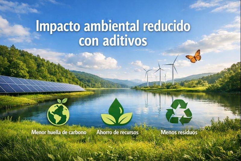 Impacto ambiental reducido con aditivos beneficios sostenibles de los aditivos