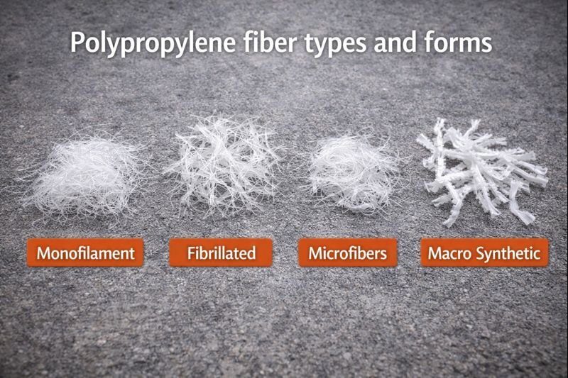 polypropylene fiber types and forms
