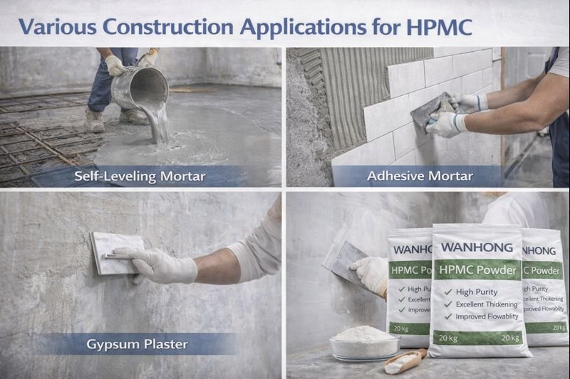Multiple HPMC applications in construction
