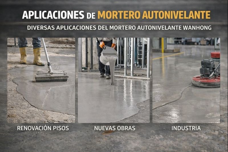 aplicaciones de mortero autonivelante