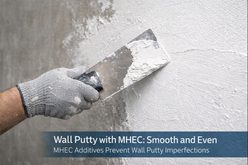 Wall putty with MHEC being applied to a surface