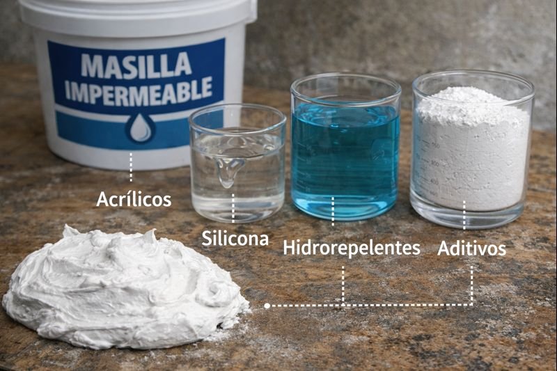 composición de masilla impermeable
