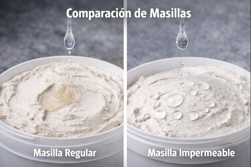 comparación de masillas