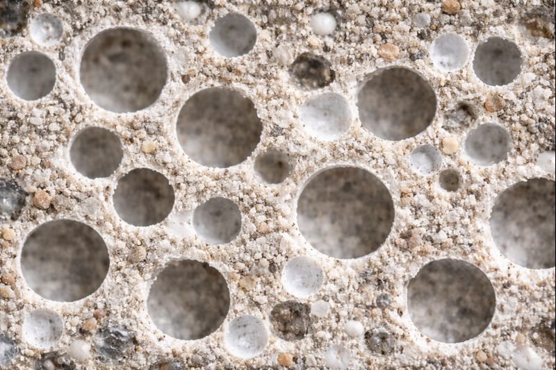 insulating mortar microscopic structure