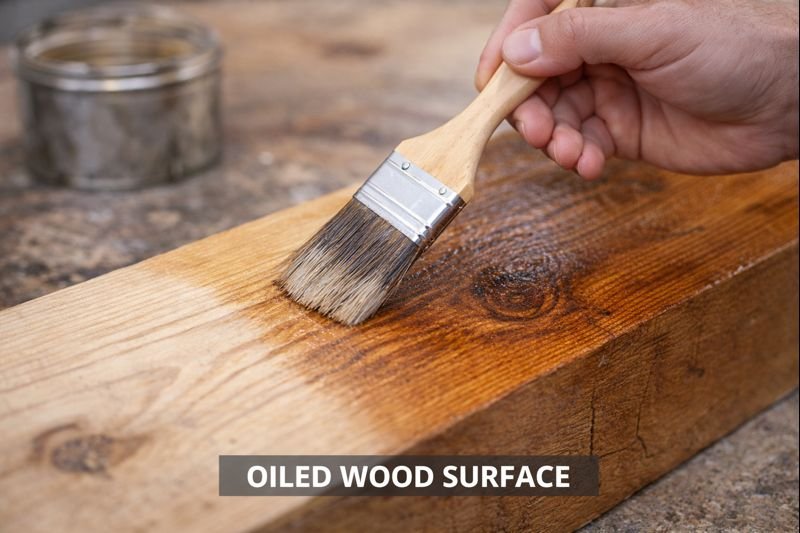 oiled wood surface