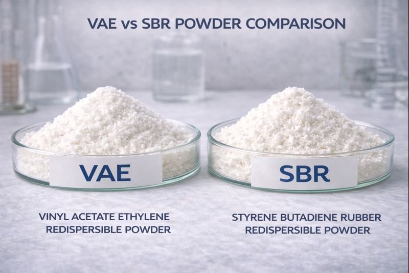Comparison of VAE and SBR redispersible powders
