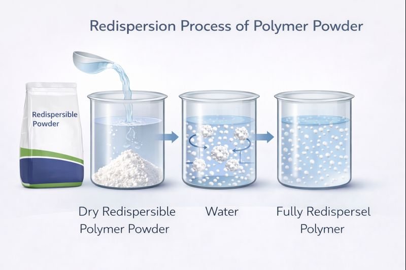 Redispersion process demonstration