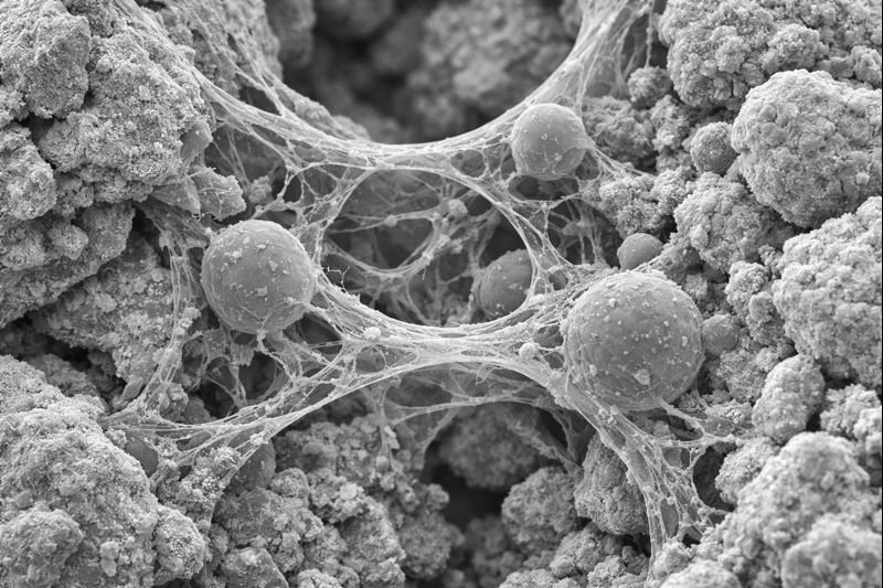 microestructura de RDP en masilla