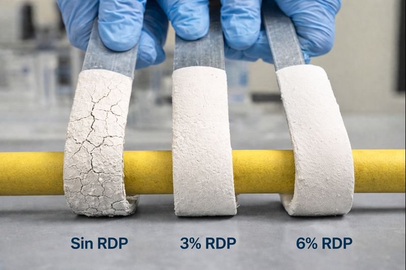 prueba de flexibilidad de masilla