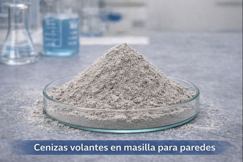 cenizas volantes en masilla para paredes