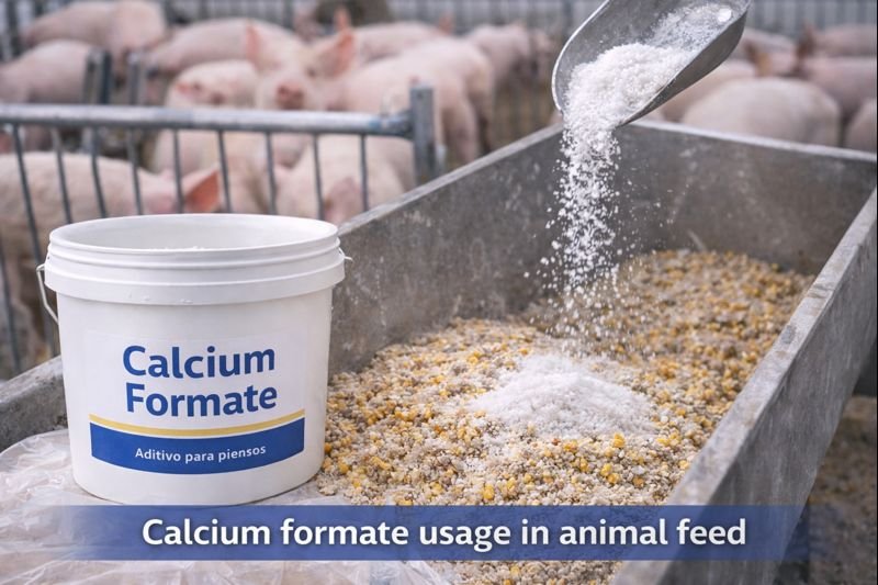 Calcium formate in animal feed