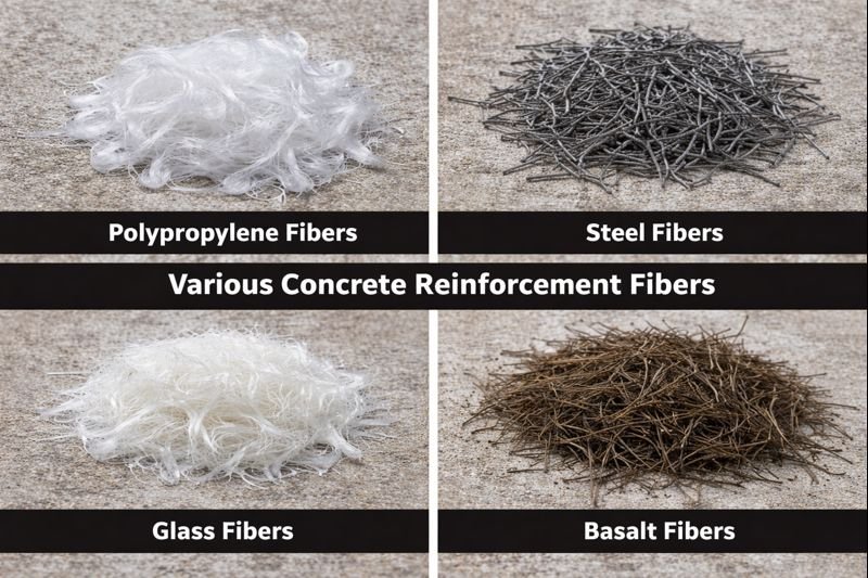 various concrete reinforcement fibers