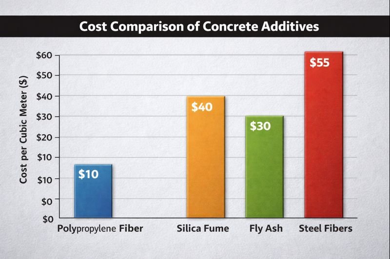 cost comparison chart for concrete additives