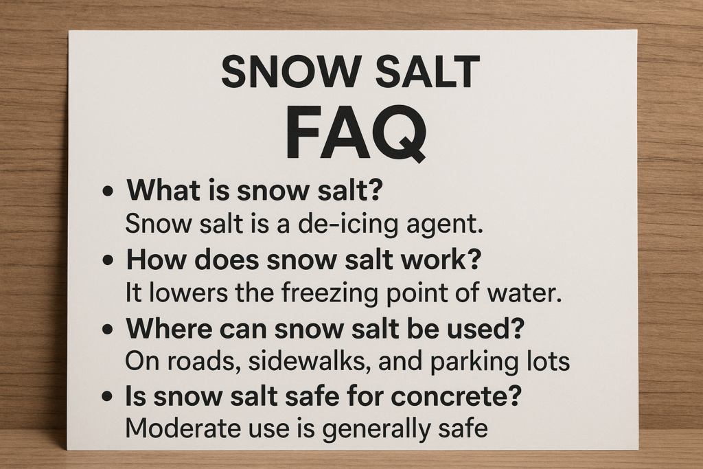 frequently asked questions about snow salt